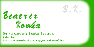 beatrix komka business card